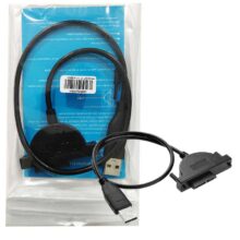 كابل تبديل mini sata به USB2.0 تک سر براي DVD-RW لپ تاپ