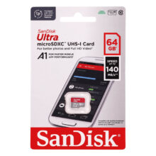 رم میکرو 64 گیگ سن دیسک SanDisk Ultra U1 A1 C10 140MB/s سازگار